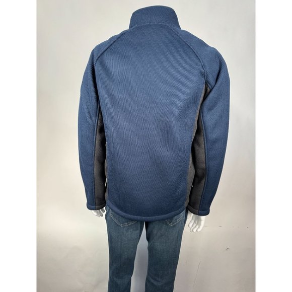 ZeroXposur ZXBLK Mens Jacket Full Zip Sz Large Blue Gray Softshell Fleece Lined - Picture 4 of 16